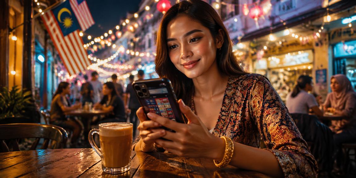 Pengguna Malaysia bermain kasino dalam talian melalui telefon bimbit di Ipoh